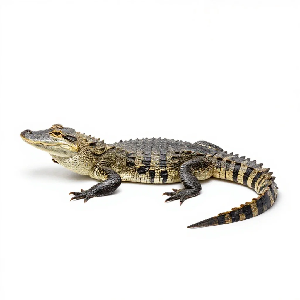 Alligator lizard isolated on a white background