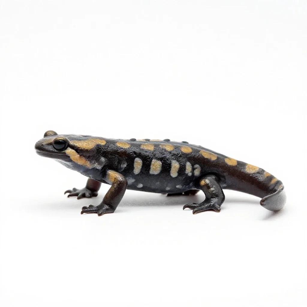 Alpine salamander isolated on a white background