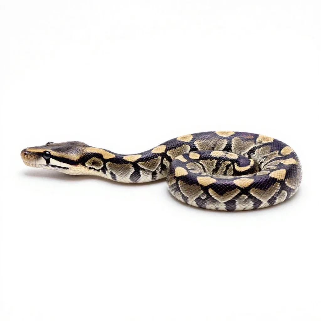Amethystine python isolated on a white background