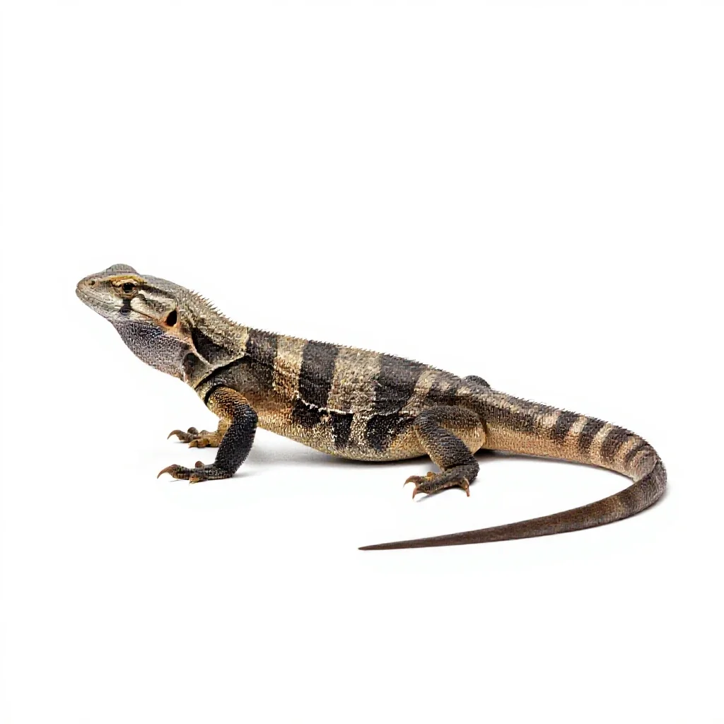 Anguid lizard isolated on a white background