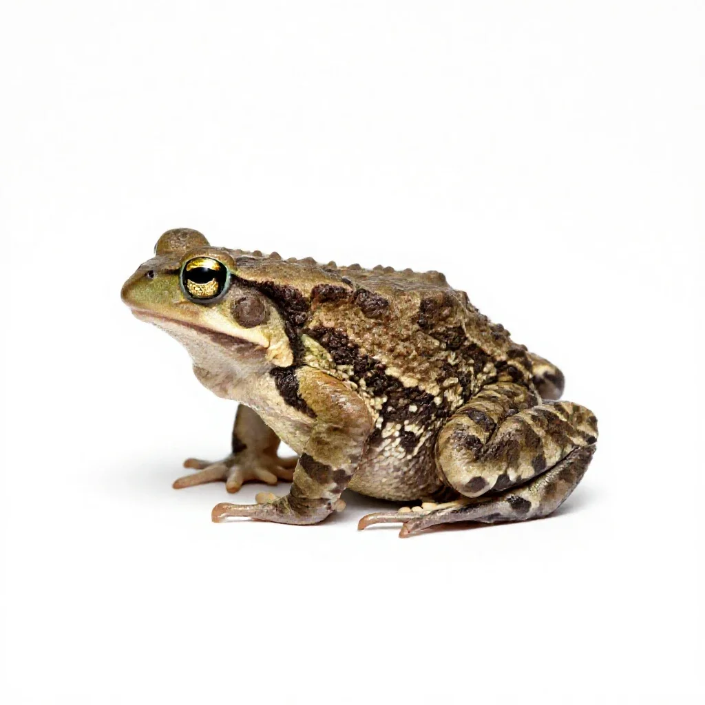 Eastern narrow-mouthed toad isolated on a white background
