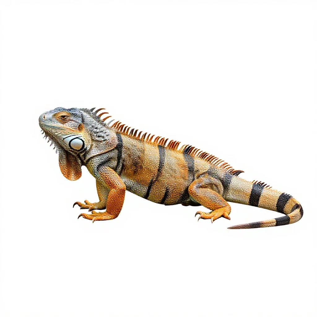 Iguanid isolated on a white background
