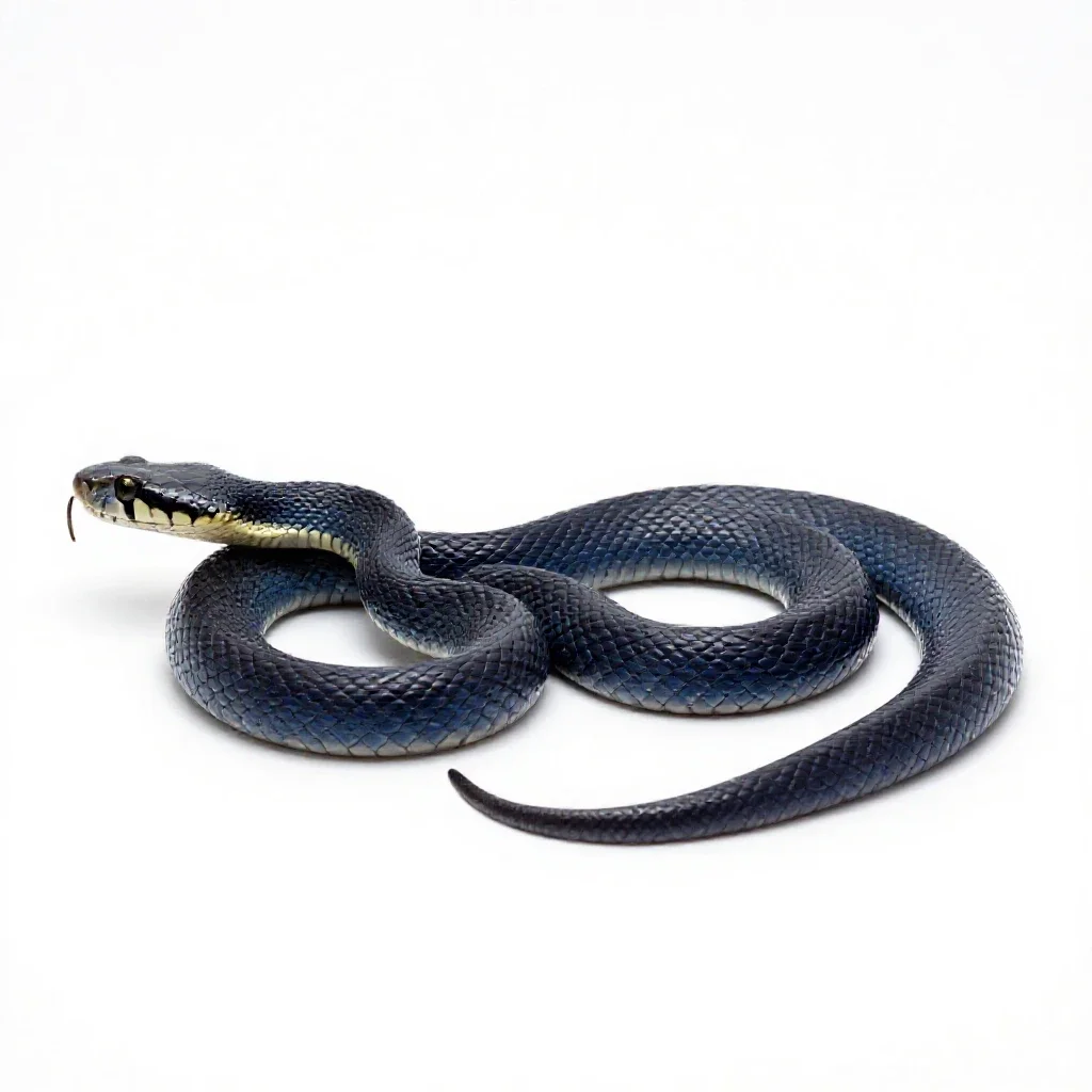 Indigo snake isolated on a white background