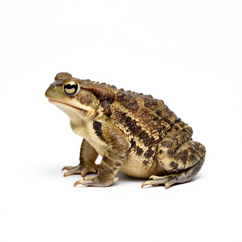 Obstetrical toad isolated on a white background