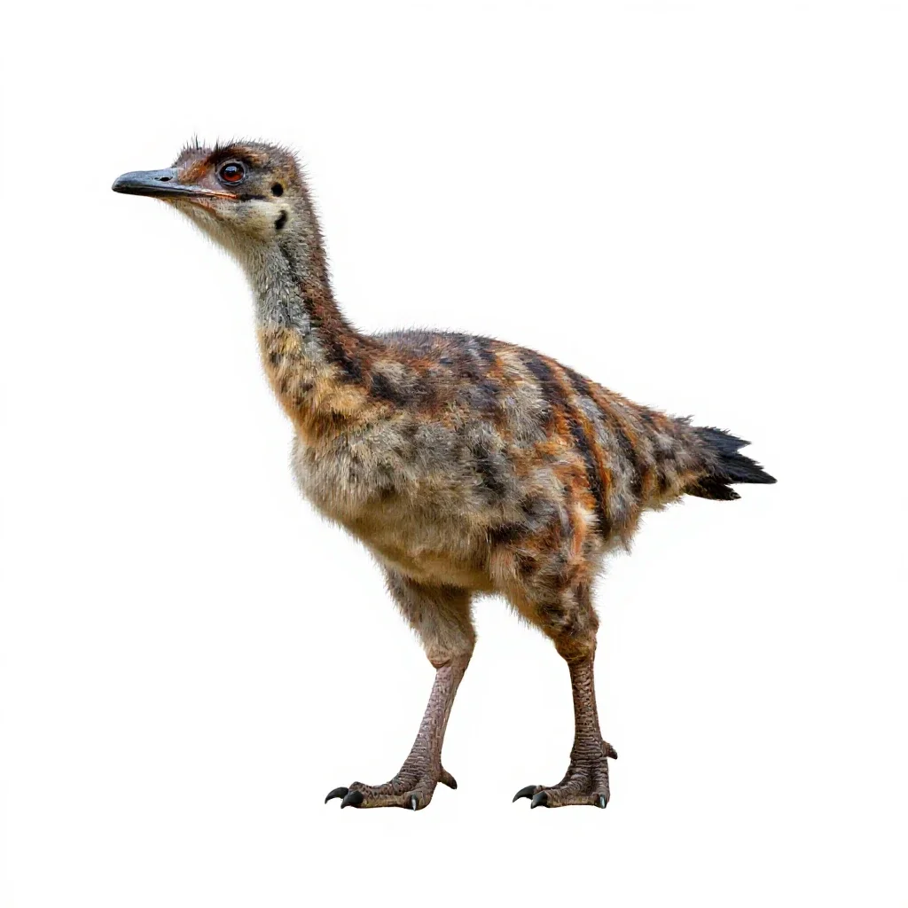 Ornithomimid isolated on a white background