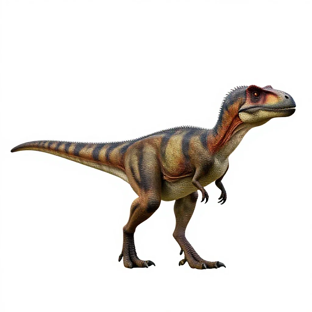 Oviraptorid isolated on a white background