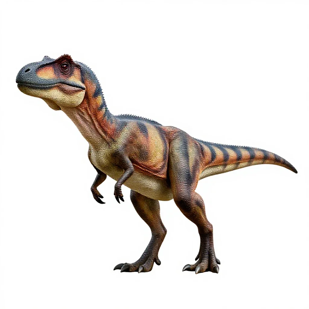 Utahraptor isolated on a white background