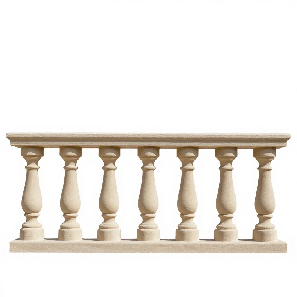 Balcony balustrade isolated on a white background