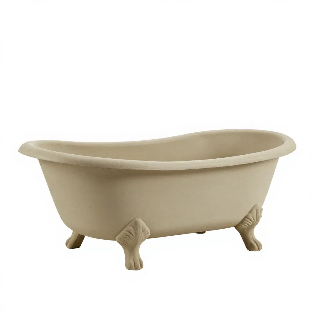 Claw-foot bathtub isolated on a white background