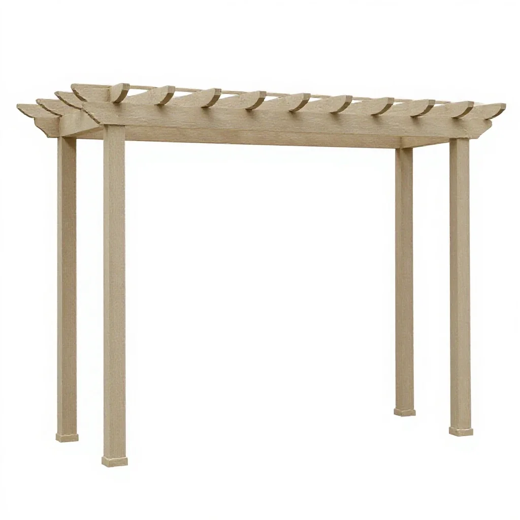 Garden pergola frame isolated on a white background
