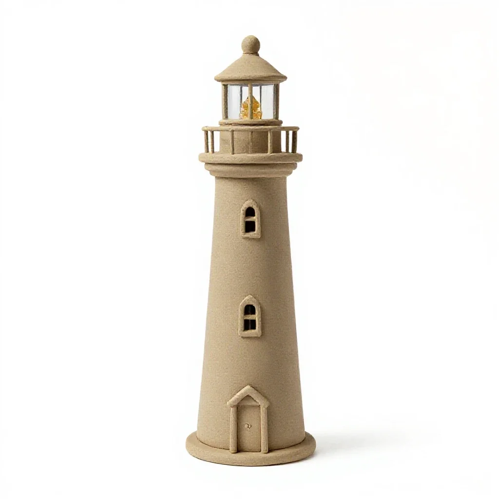 Lighthouse model isolated on a white background