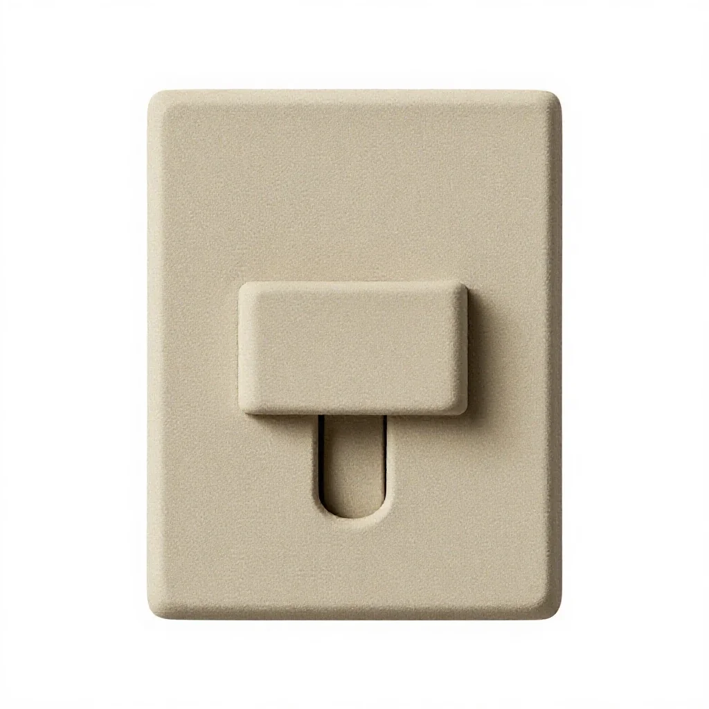 Mortise lock plate isolated on a white background