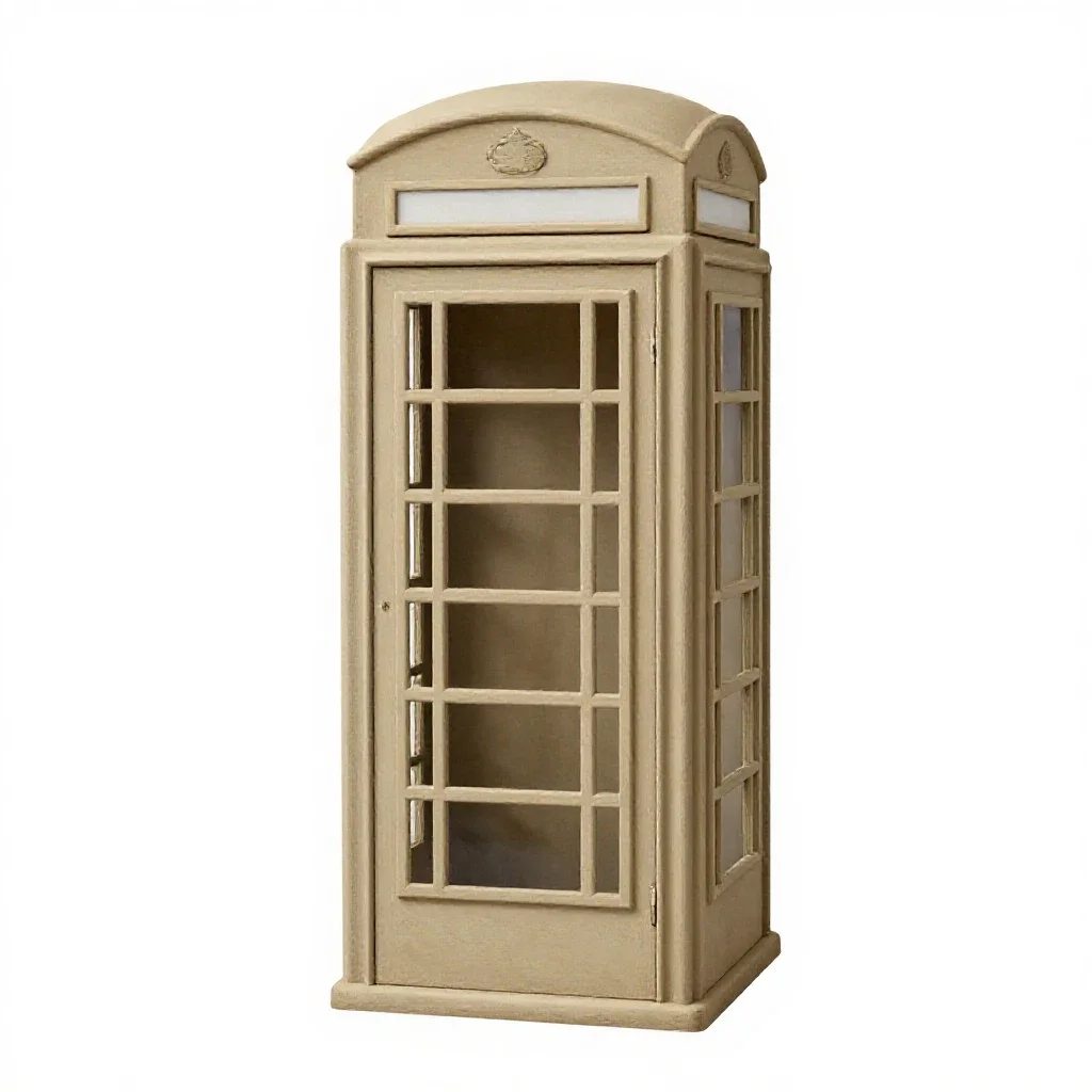 Phone box isolated on a white background