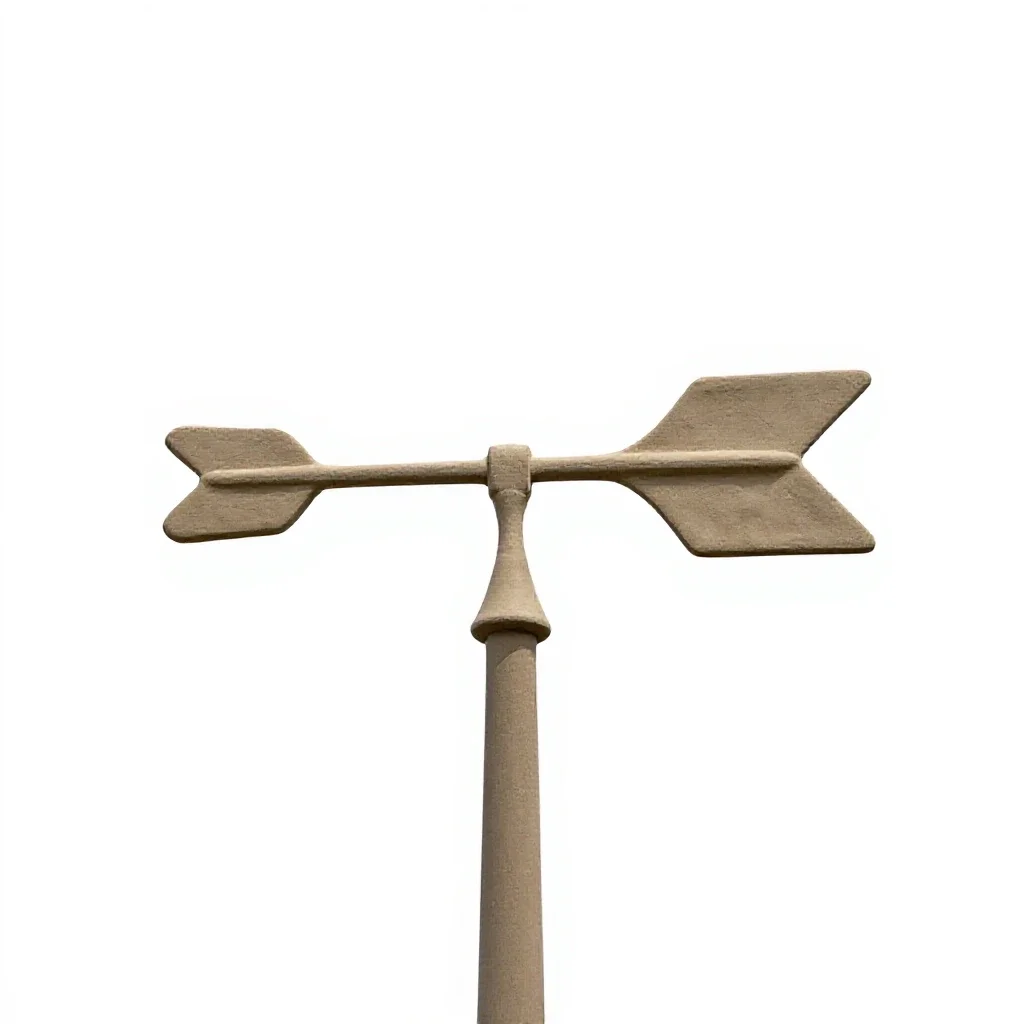 Weather vane isolated on a white background