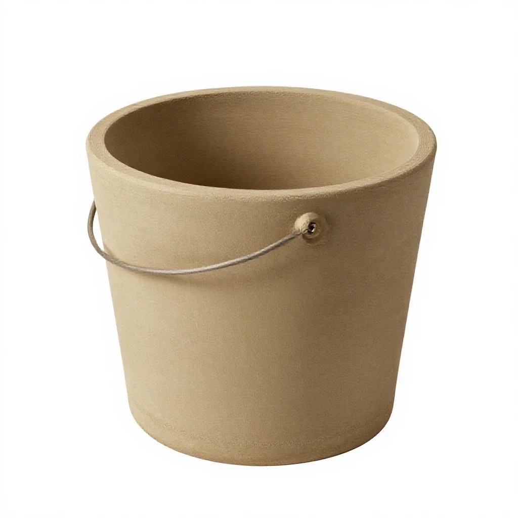 Well with a bucket isolated on a white background