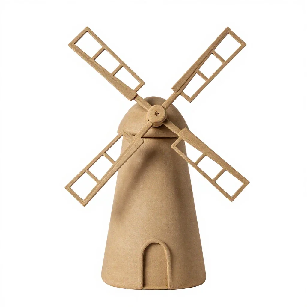 Windmill model isolated on a white background