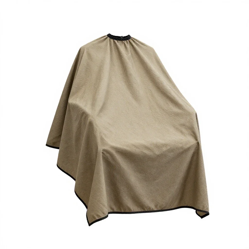 Barber cape folded isolated on a white background