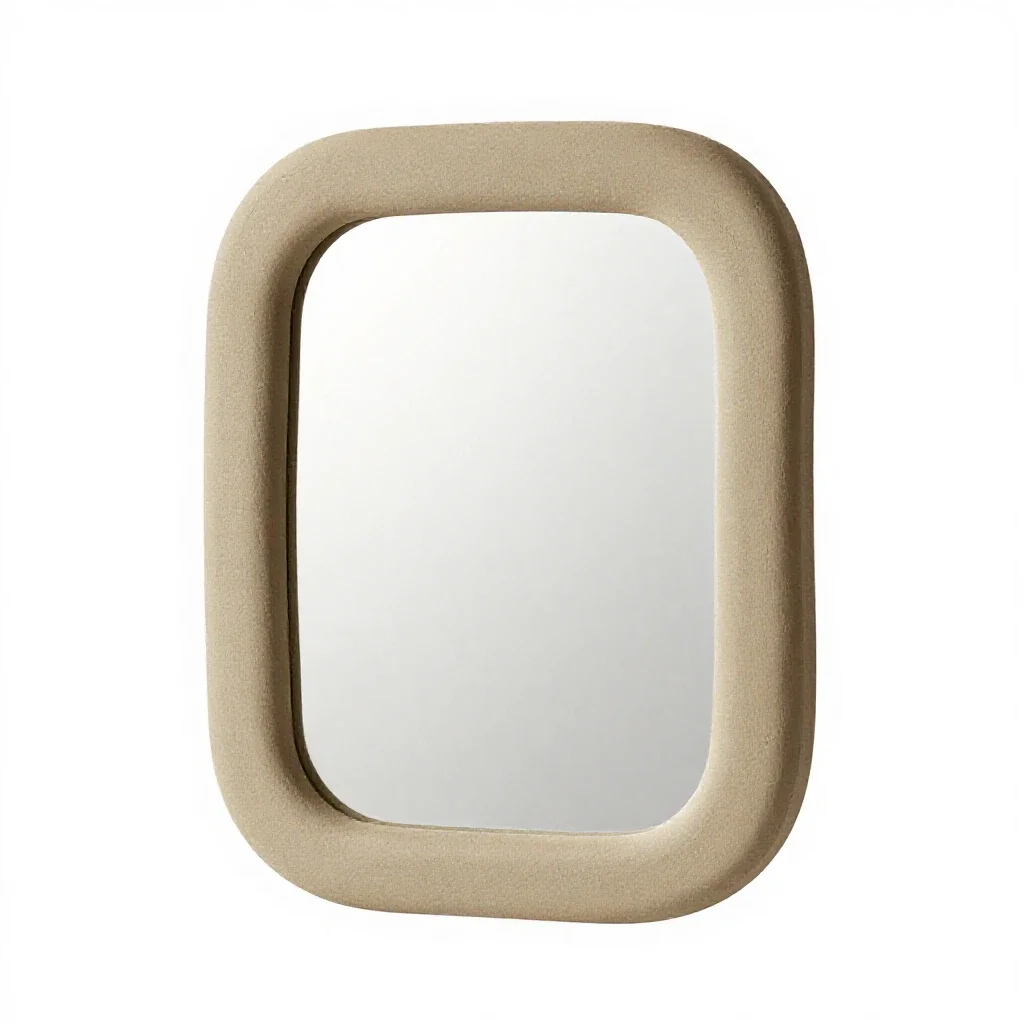 Compact mirror open isolated on a white background