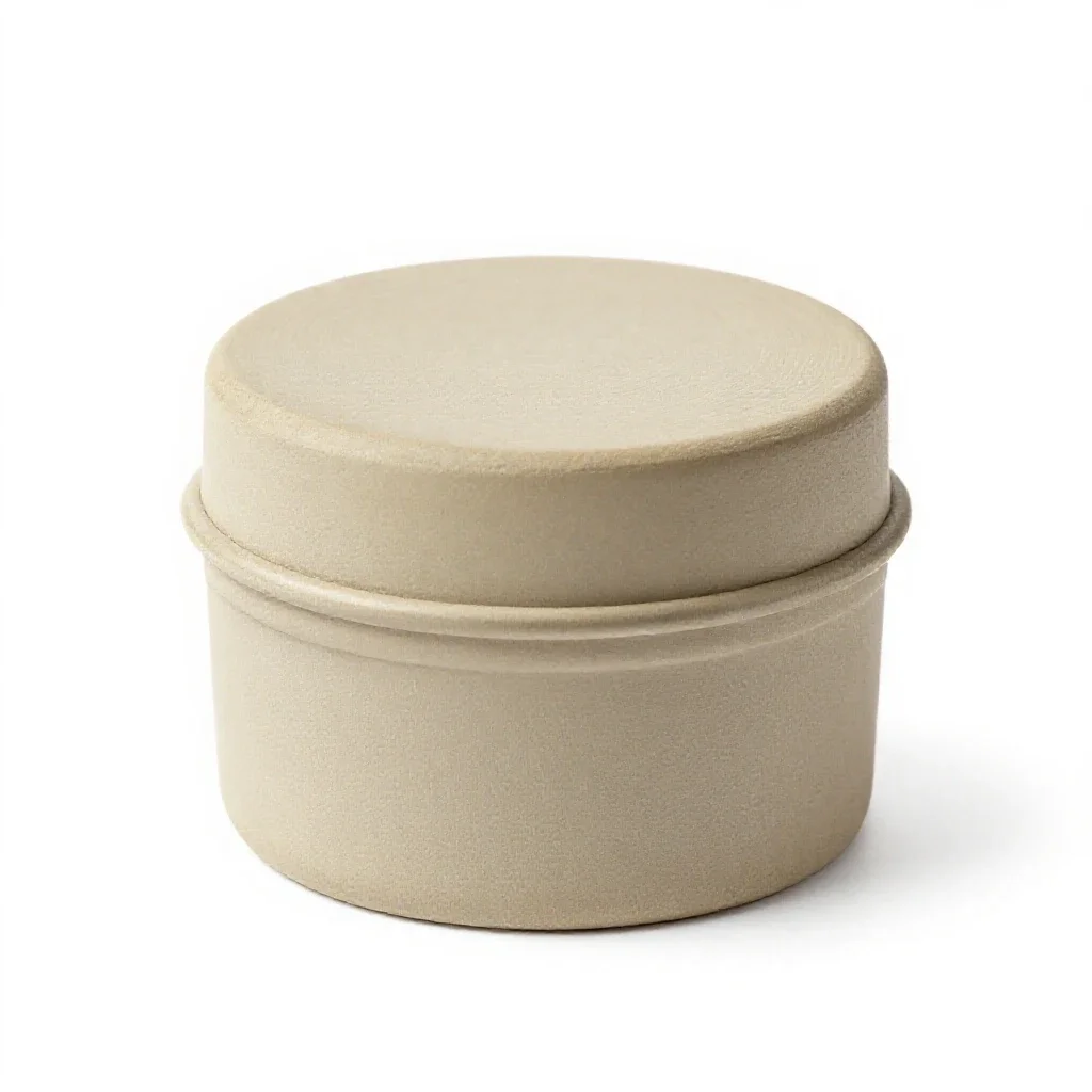 Solid perfume tin isolated on a white background