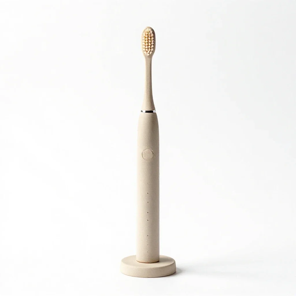 Electric toothbrush on a stand isolated on a white background