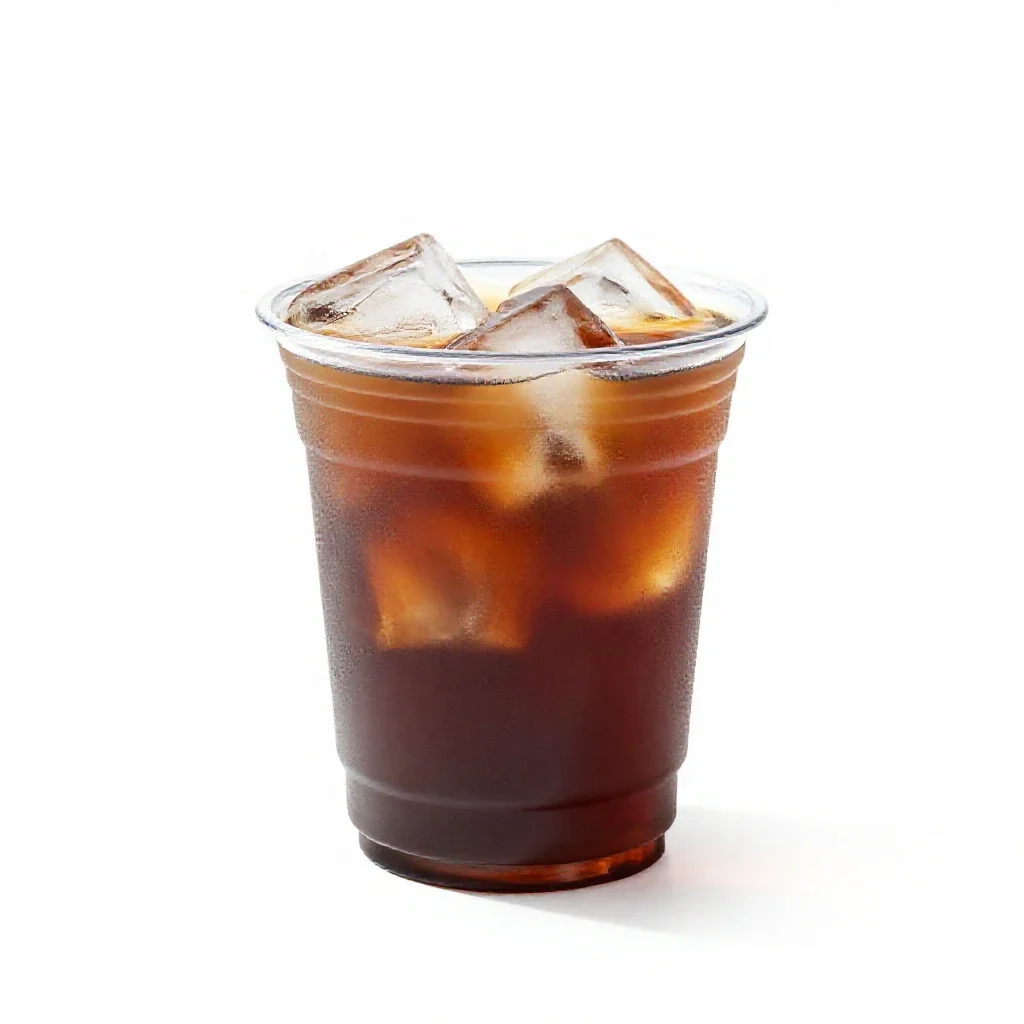 Cold brew over ice isolated on a white background