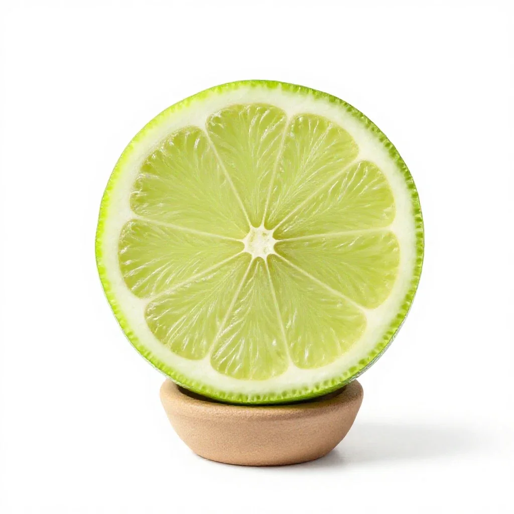 Ginger beer with lime isolated on a white background