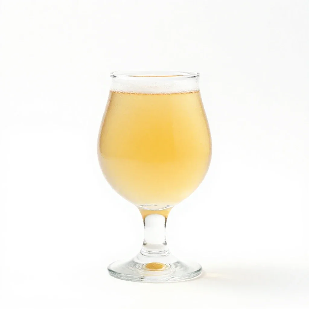 Hazy pale ale in a tulip glass isolated on a white background
