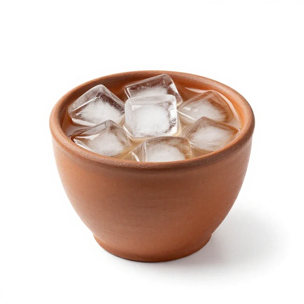 Horchata over ice isolated on a white background