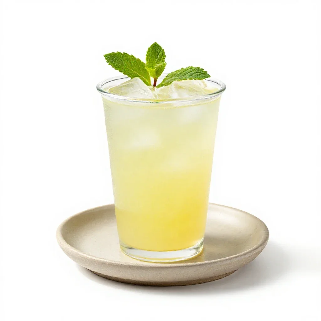 Lemonade with mint isolated on a white background