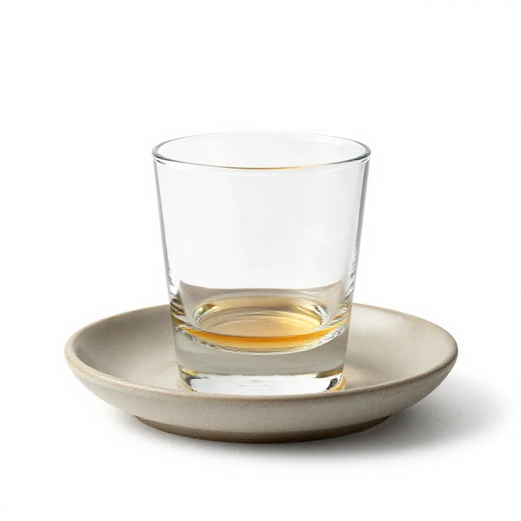 Whisky neat in a tumbler isolated on a white background