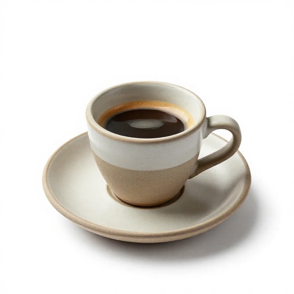 Espresso in a demitasse isolated on a white background