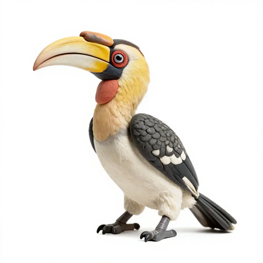 Hornbill isolated on a white background
