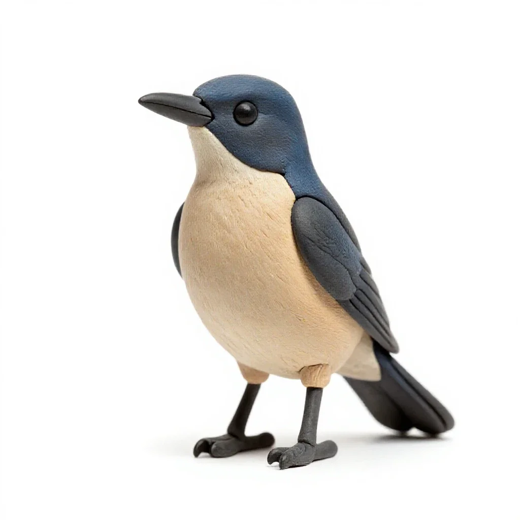 Kingbird isolated on a white background