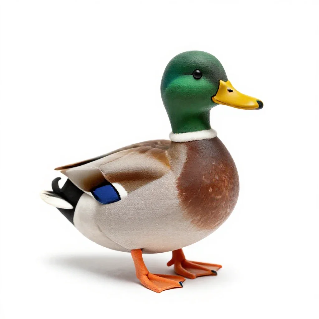 Mallard duck isolated on a white background