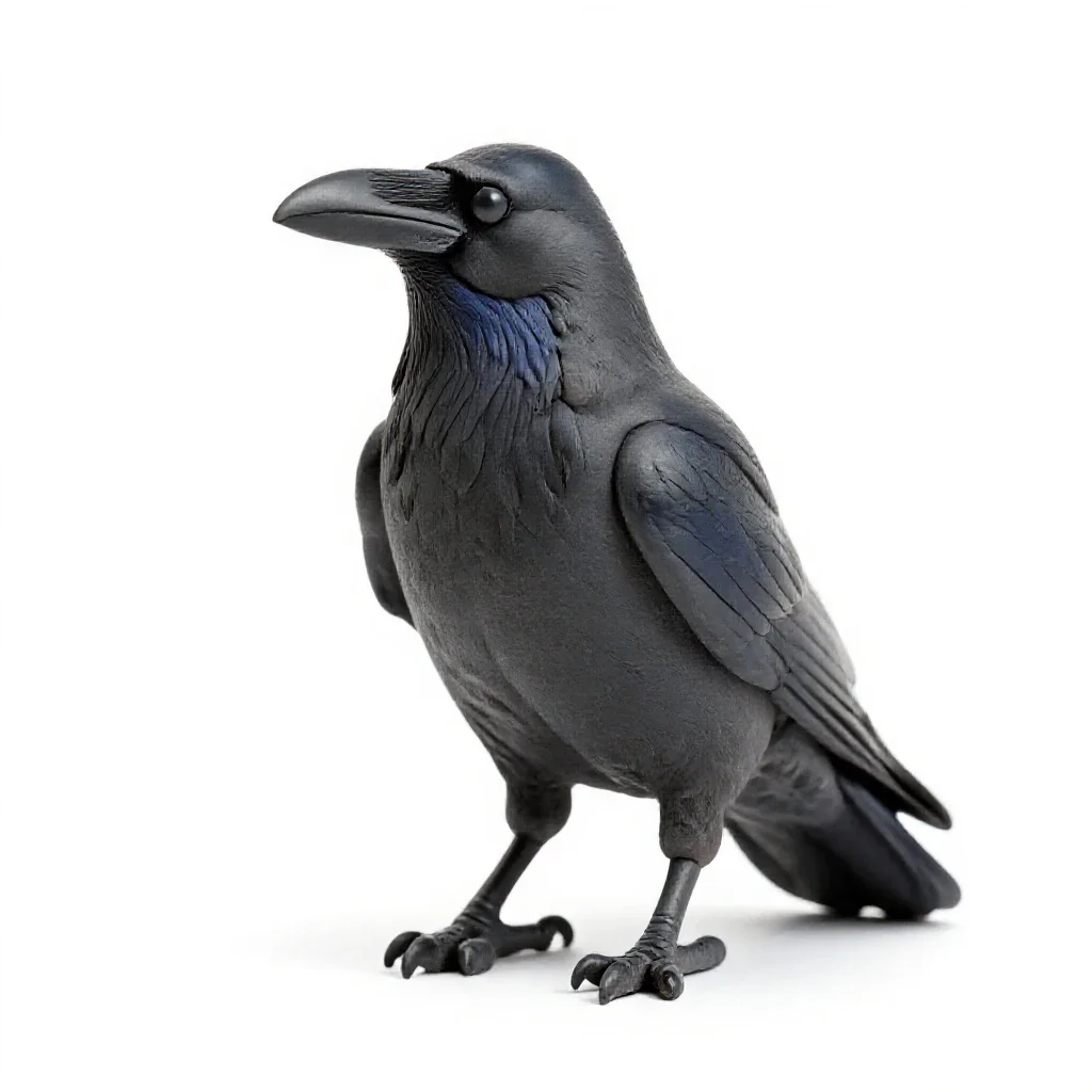 Raven isolated on a white background