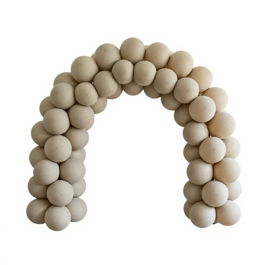Balloon arch segment isolated on a white background