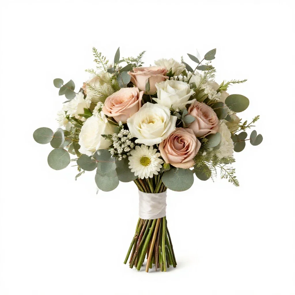 Bridal bouquet isolated on a white background