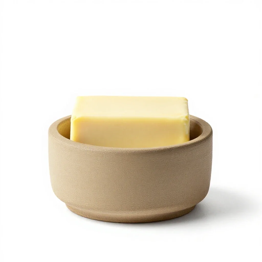 Butter lamp isolated on a white background