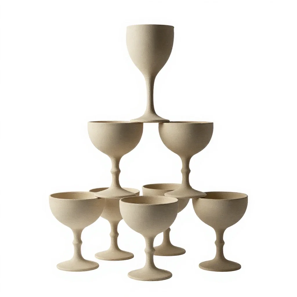 Champagne tower isolated on a white background