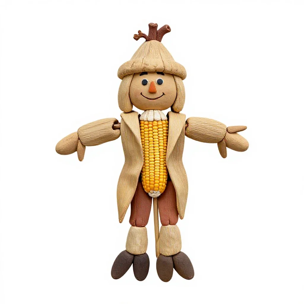 Harvest corn dolly isolated on a white background