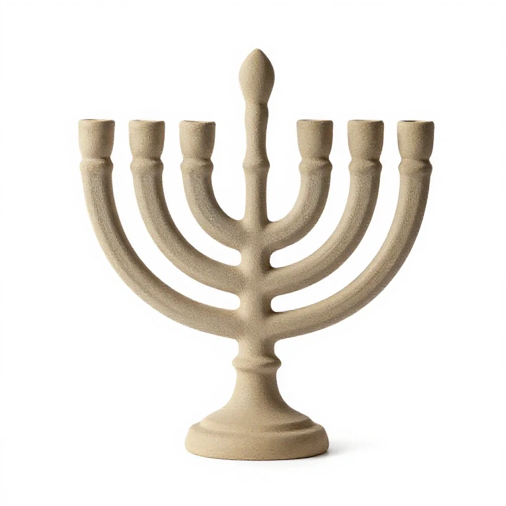 Menorah isolated on a white background