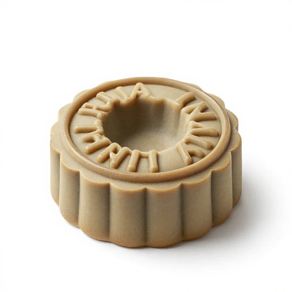 Mooncake mould isolated on a white background