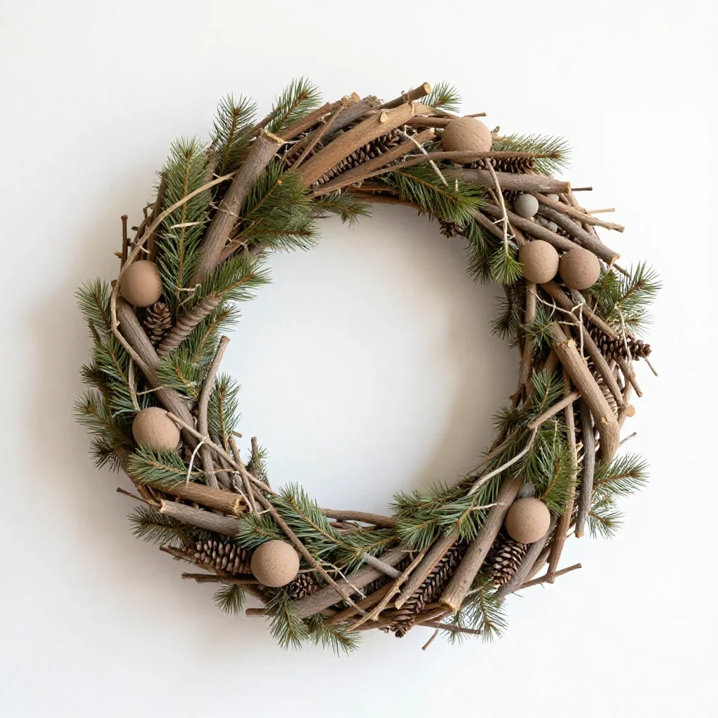 Advent wreath isolated on a white background