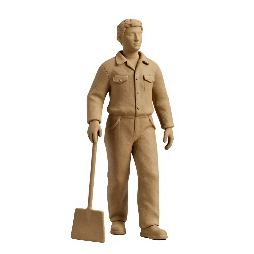 Georgian chimney sweep isolated on a white background
