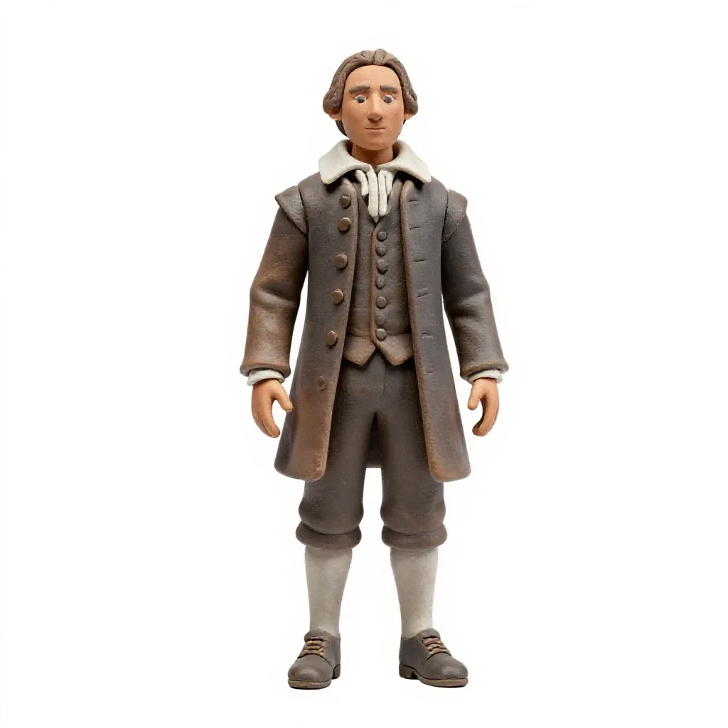 Elizabethan playwright isolated on a white background