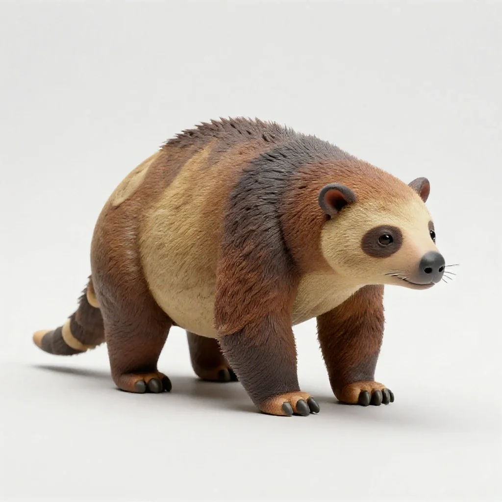 Giant ground sloth isolated on a white background