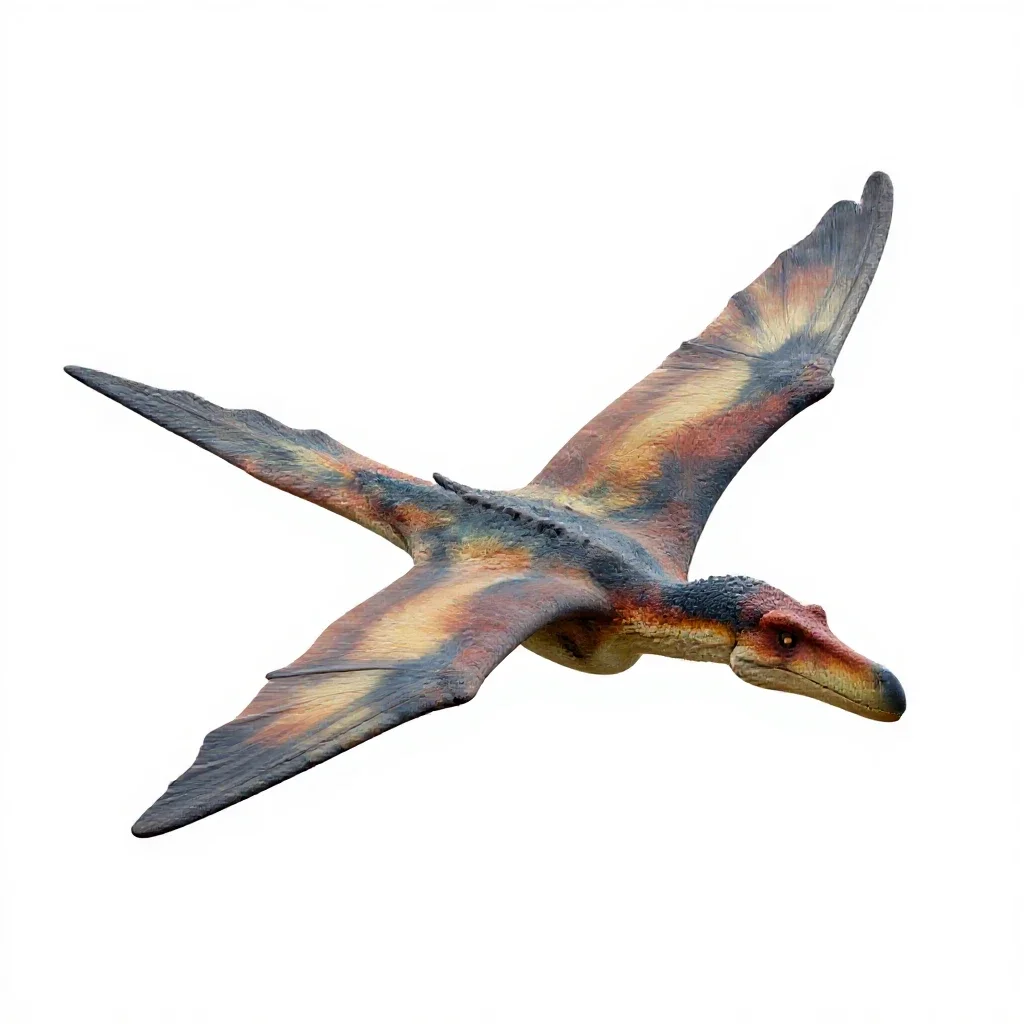Pteranodon gliding isolated on a white background