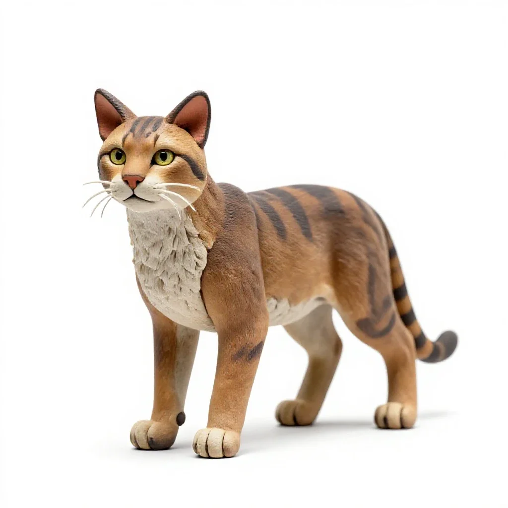 Sabre-toothed cat isolated on a white background
