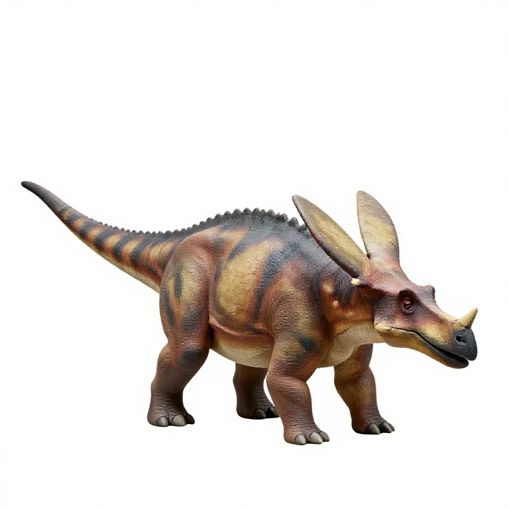 Ankylosaurus with its club tail isolated on a white background