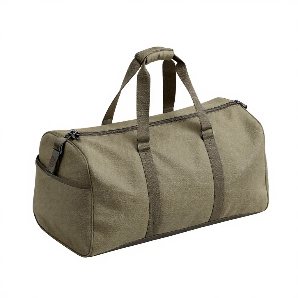 Duffel bag isolated on a white background